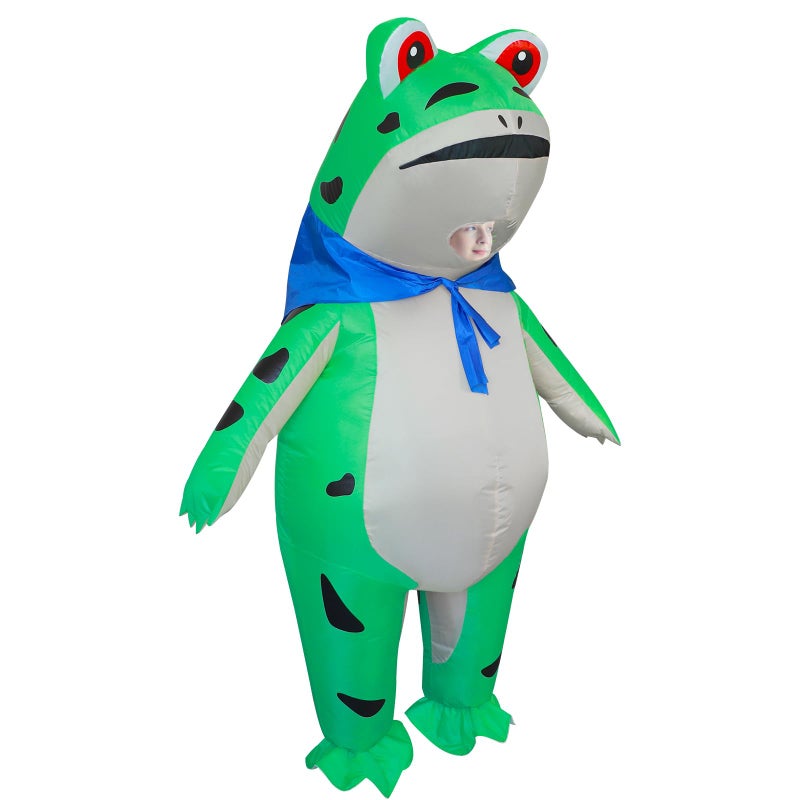 Stegosaurus Inflatable Frog Costume for Kids Halloween Cute Animal Costumes Funny Blow Up Suit for Boys Girls Cosplay Party - Image 1